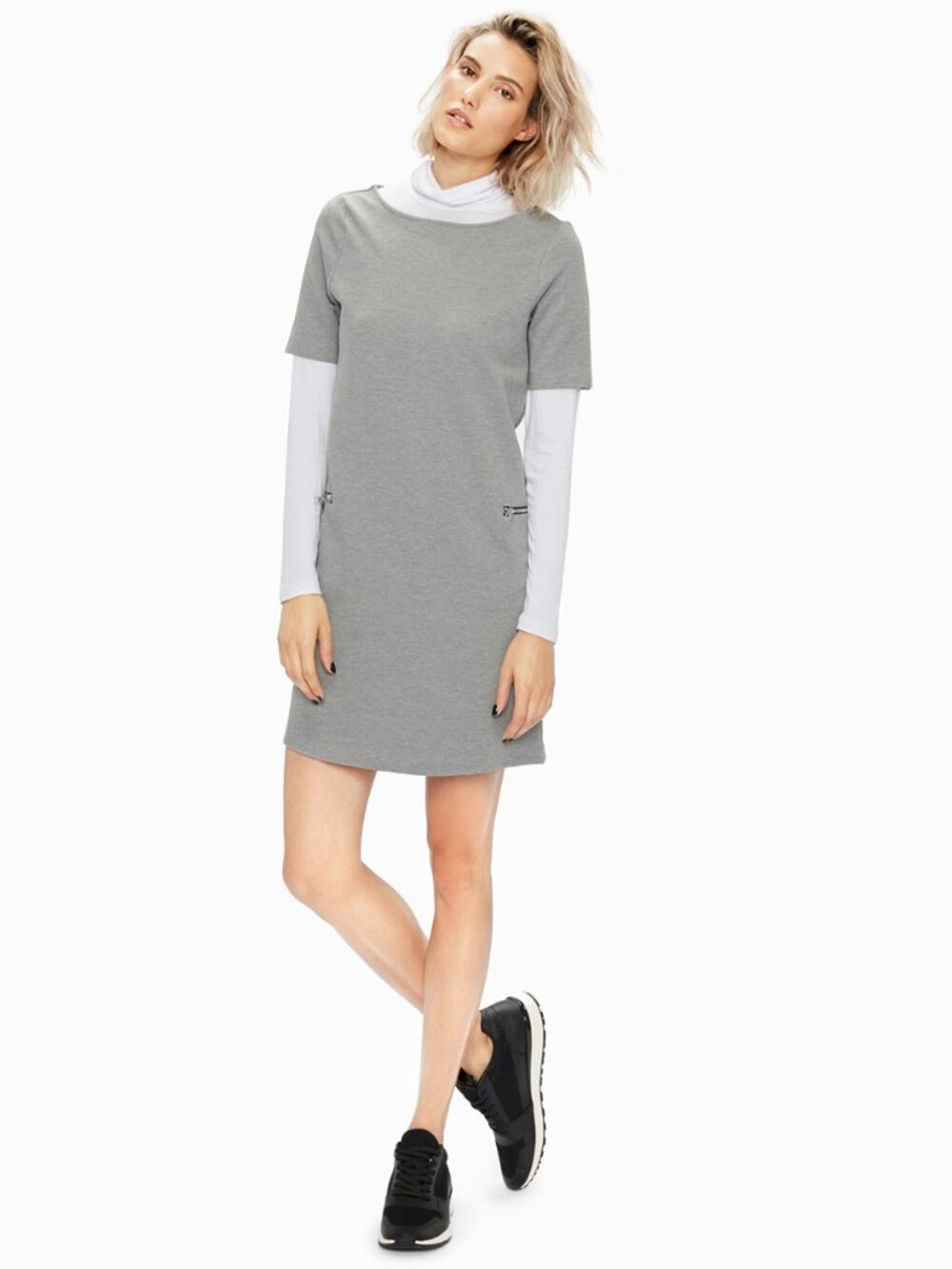 NWT Amour Vert Women's Hallie Dress Heather Gray Size M